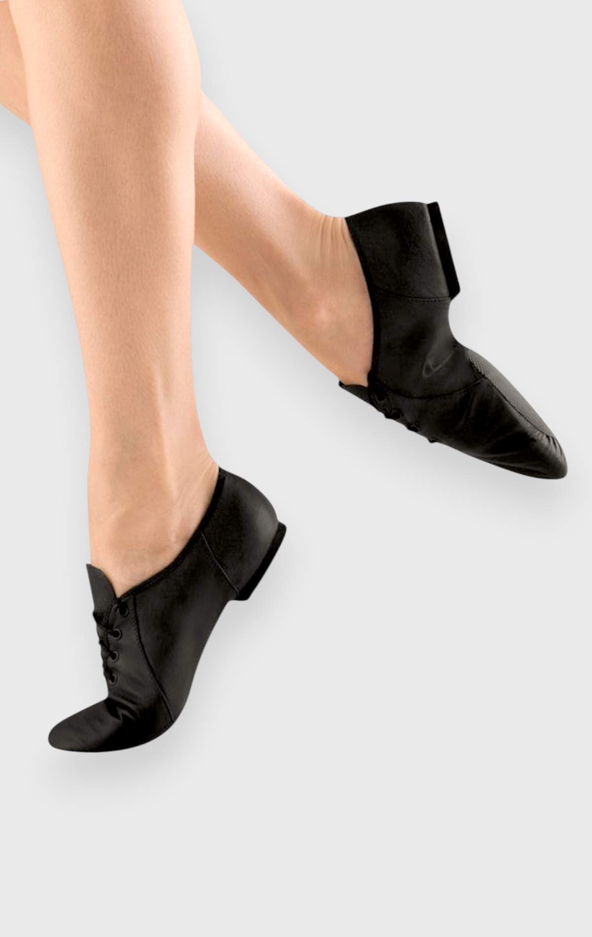 Scarpa da jazz in pelle con lacci Bloch da bambina