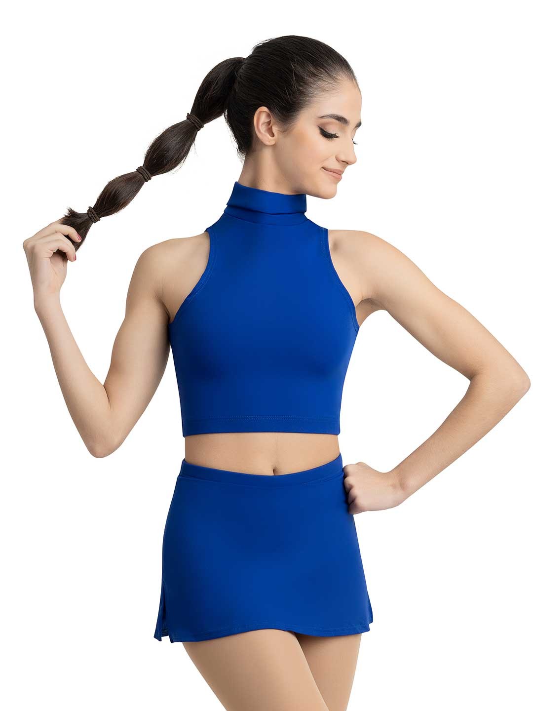 Top da bambina con zip e collo alto Capezio