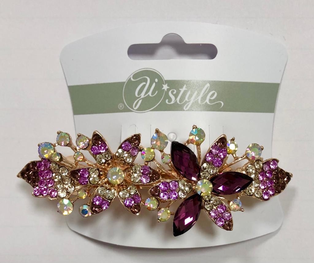 Fermaglio matic con strass colorati