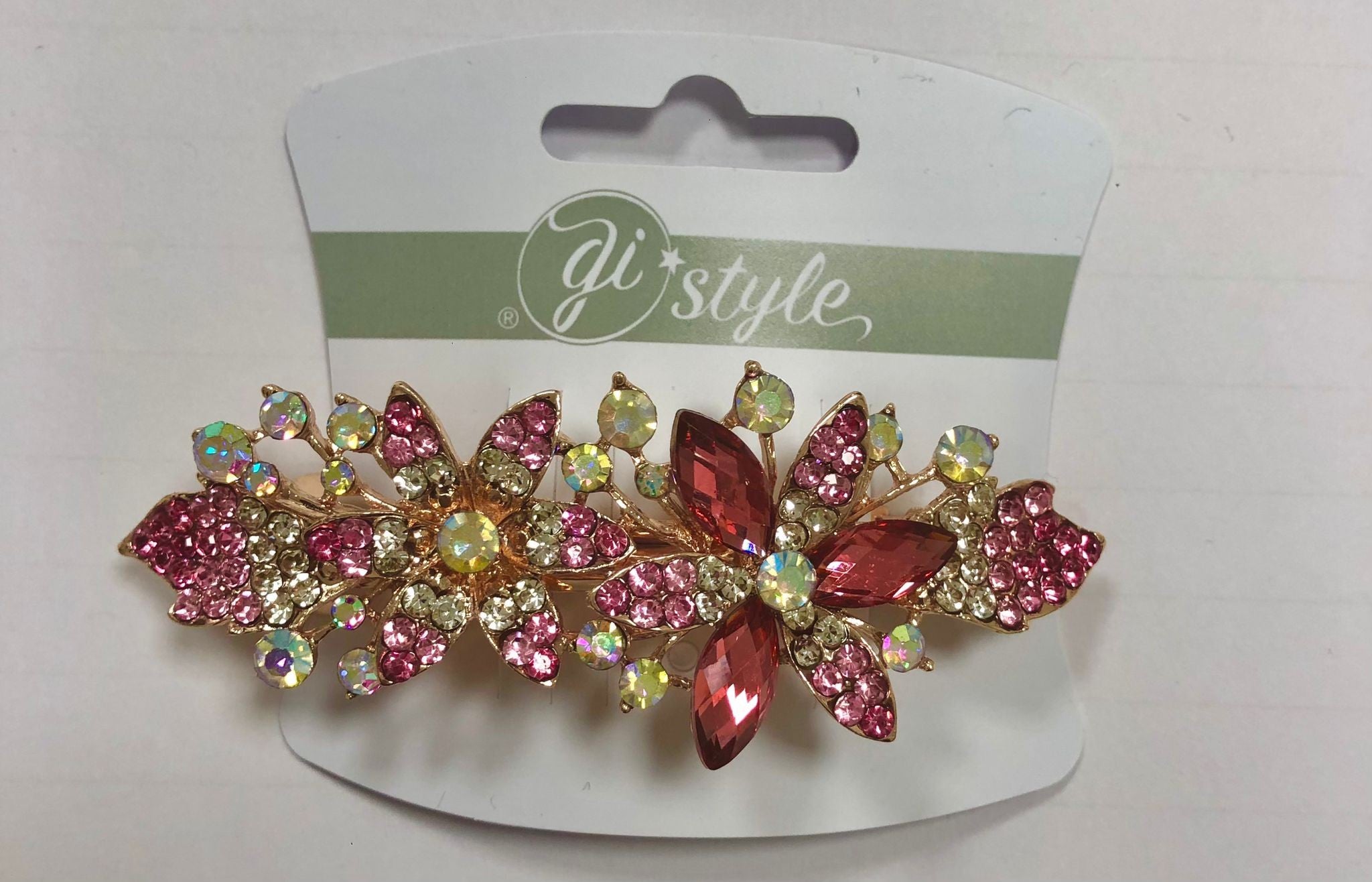 Fermaglio matic con strass colorati