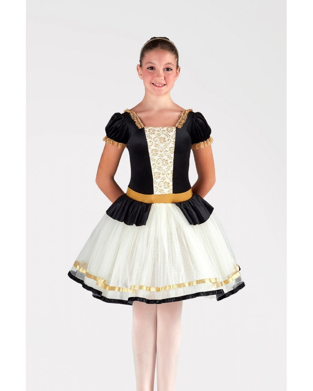 Tutù Mezzo Degas con Inserto Damascato T484