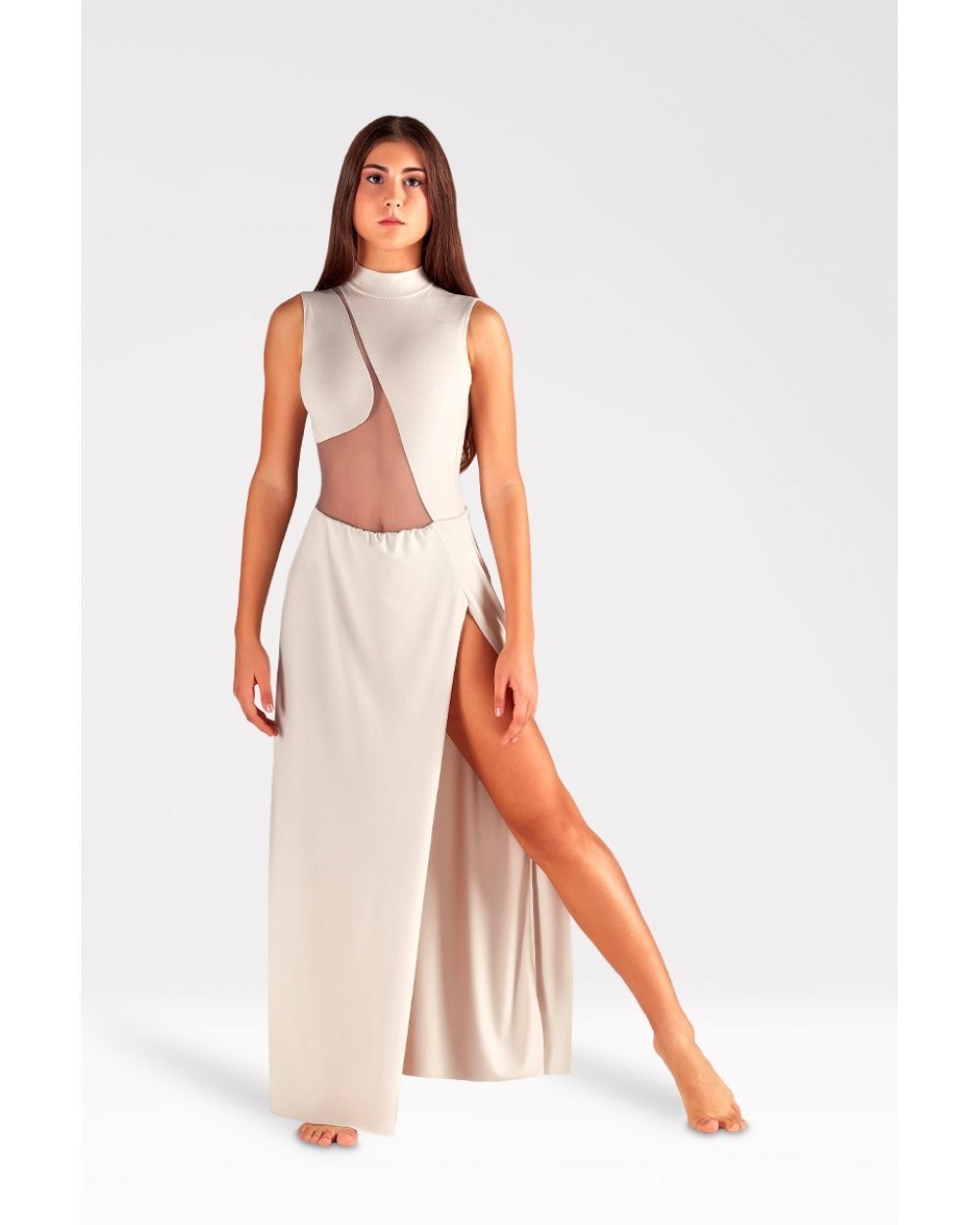 Body con Scollo all'Americana e Gonna Lunga M240