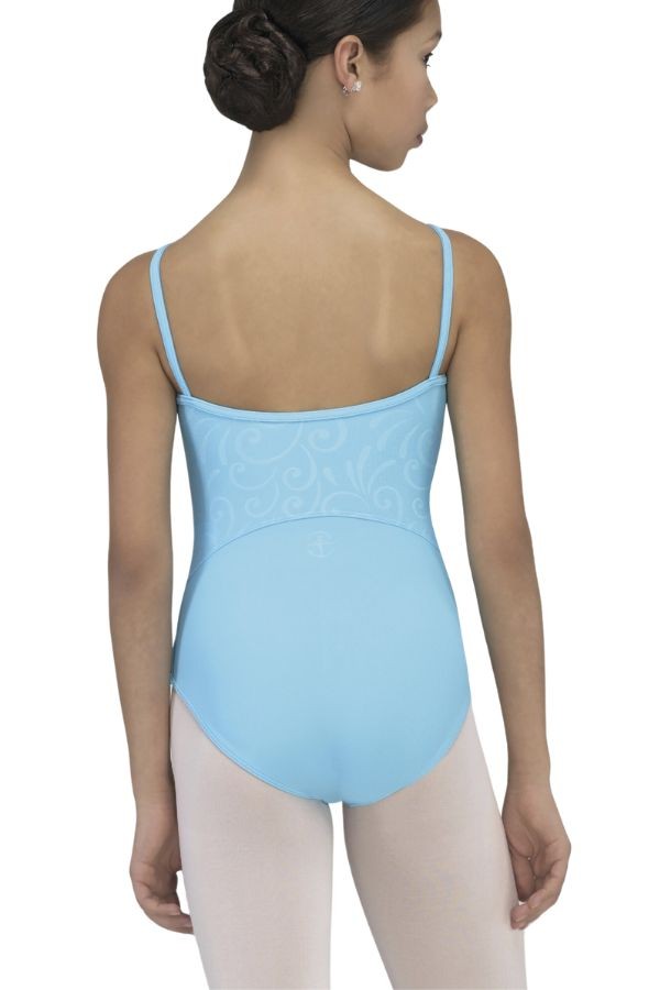 Body danza a bretelline con inserto a fantasia VIVA
