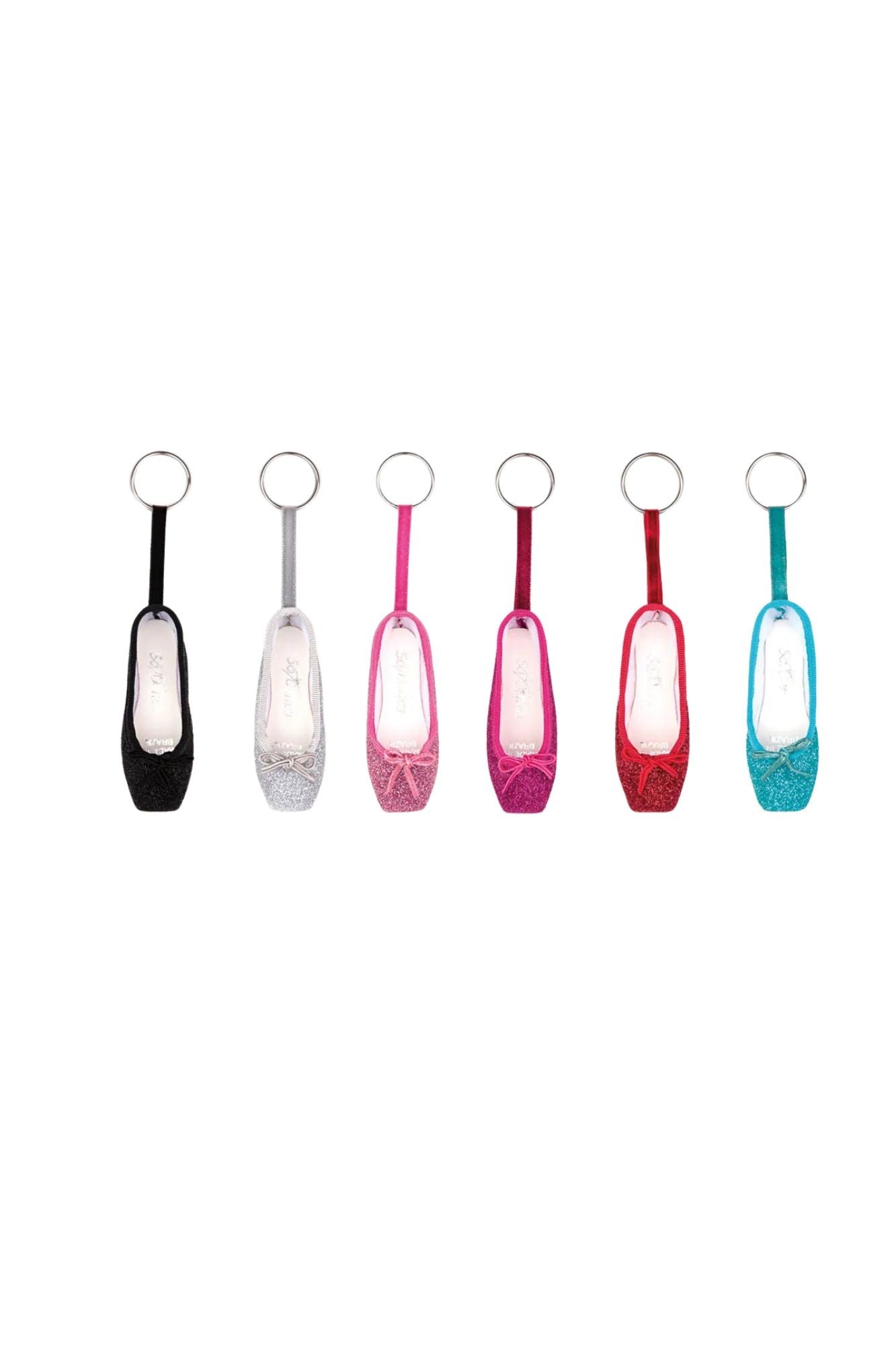 Portachiavi a forma di scarpetta da punta glitter So Dança