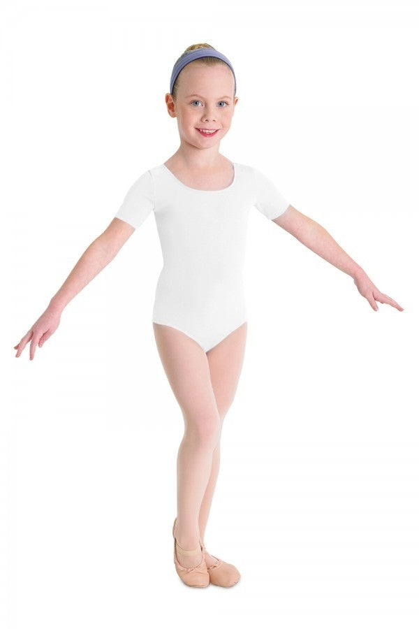 Body danza a maniche corte in cotone Bloch CL5402