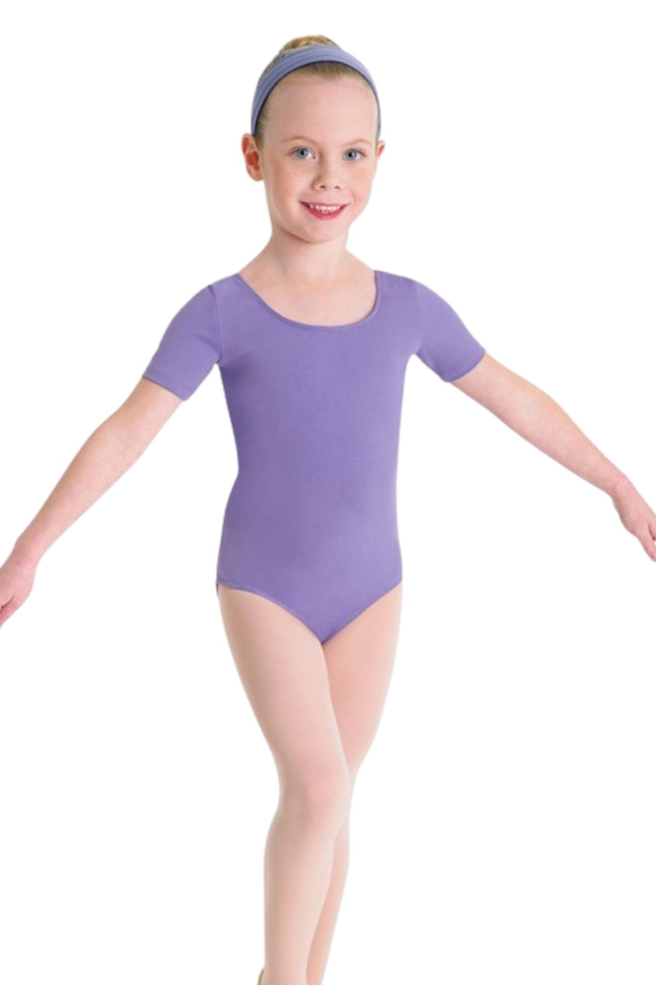 Body danza a maniche corte in cotone Bloch CL5402