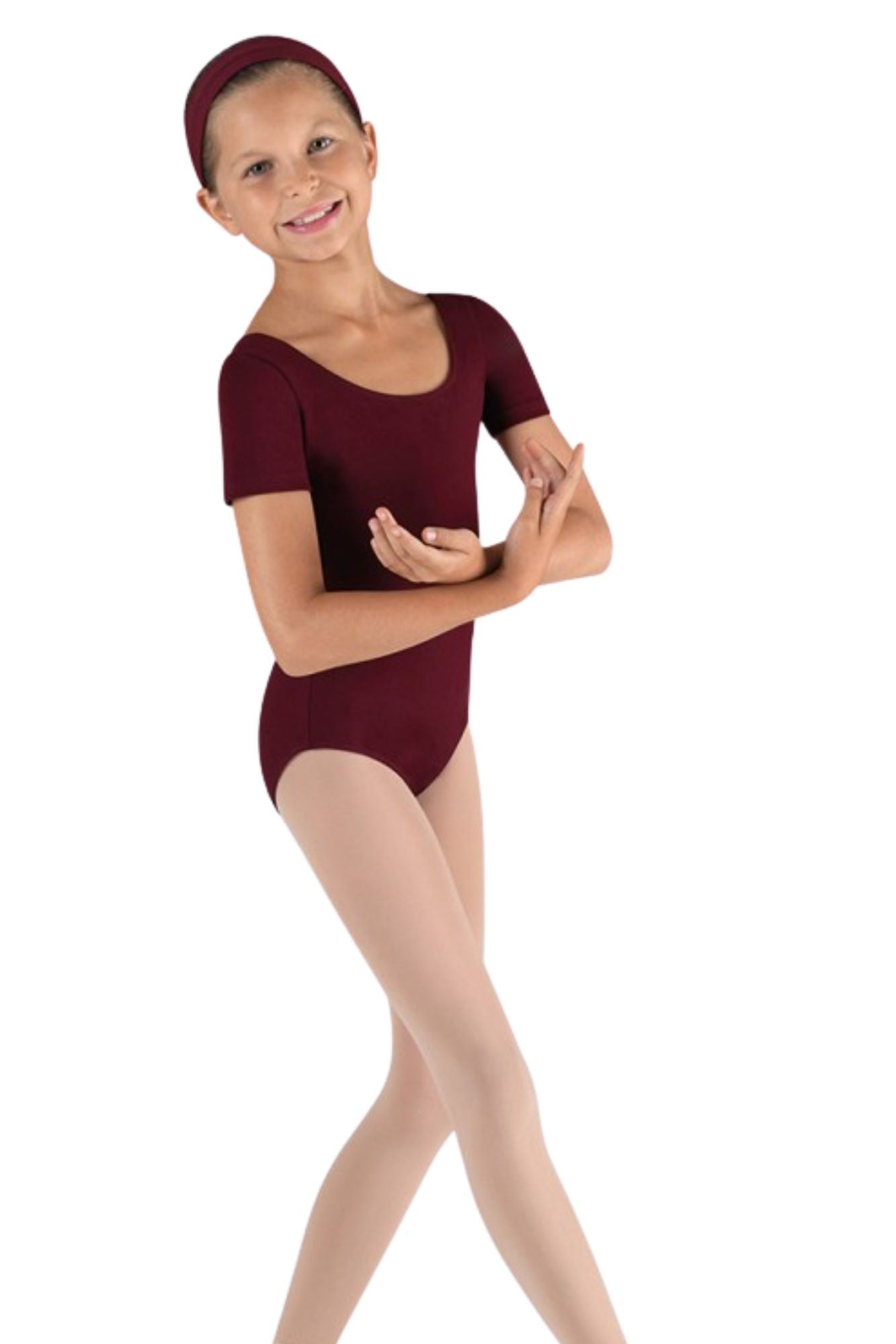 Body danza a maniche corte in cotone Bloch CL5402