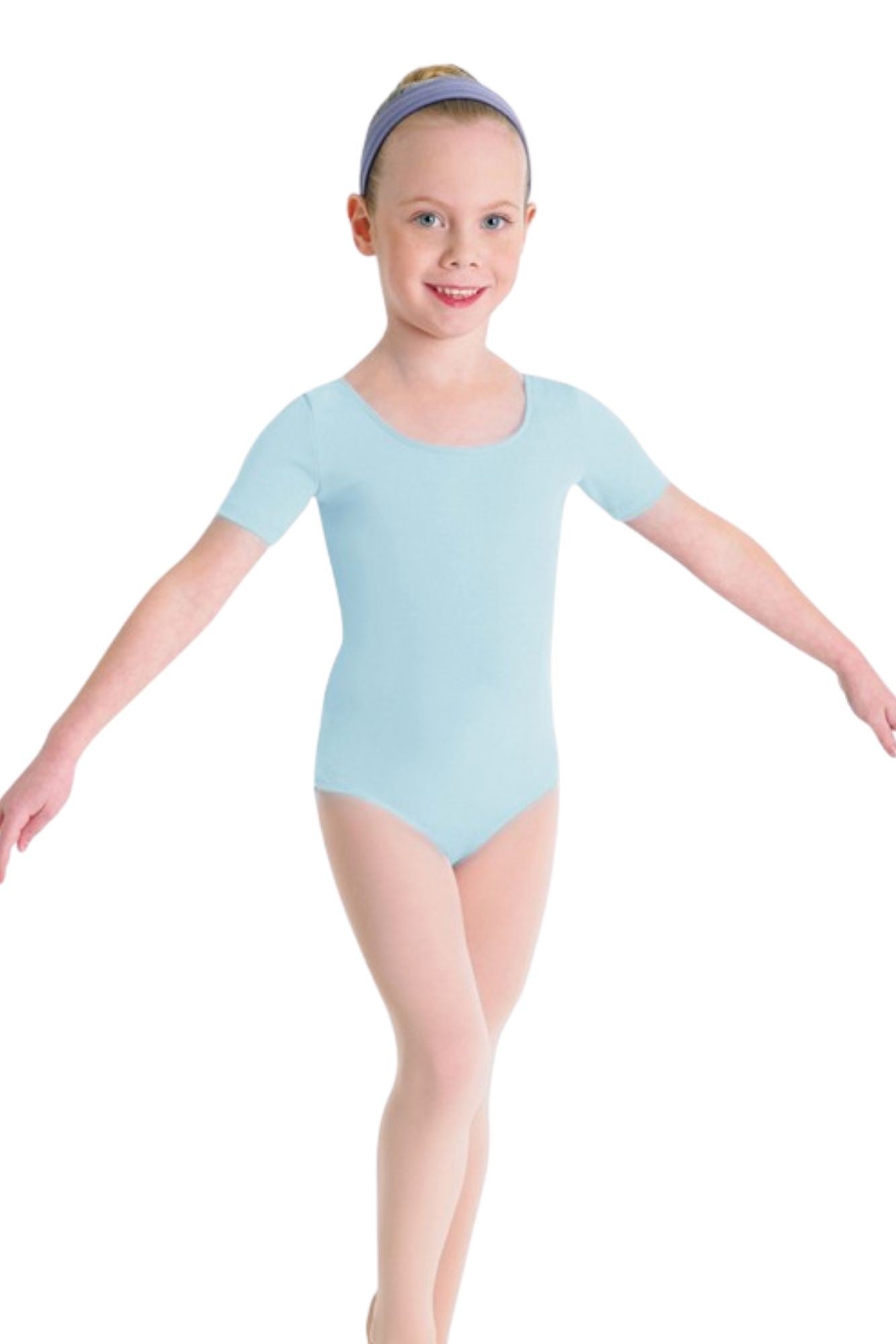 Body danza a maniche corte in cotone Bloch CL5402