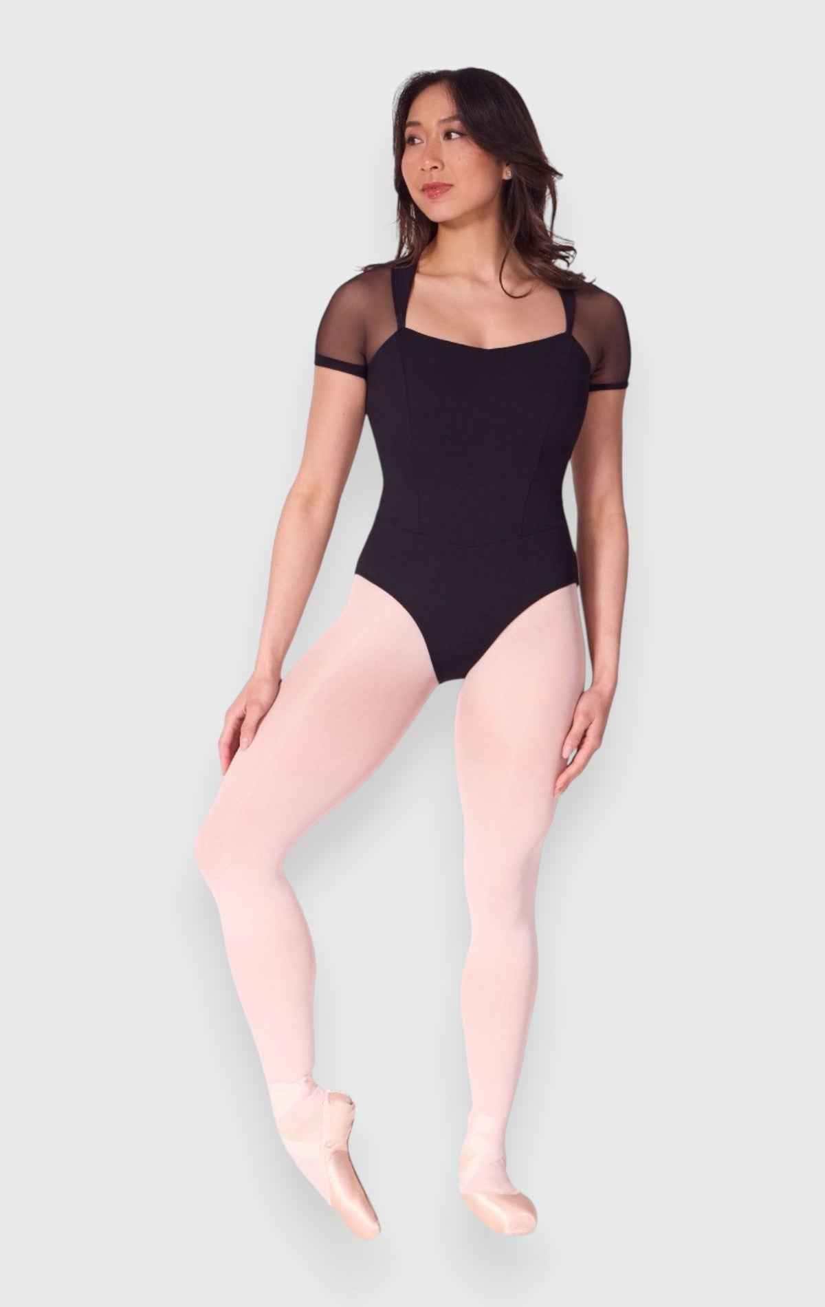 Body danza Capezio con maniche corte