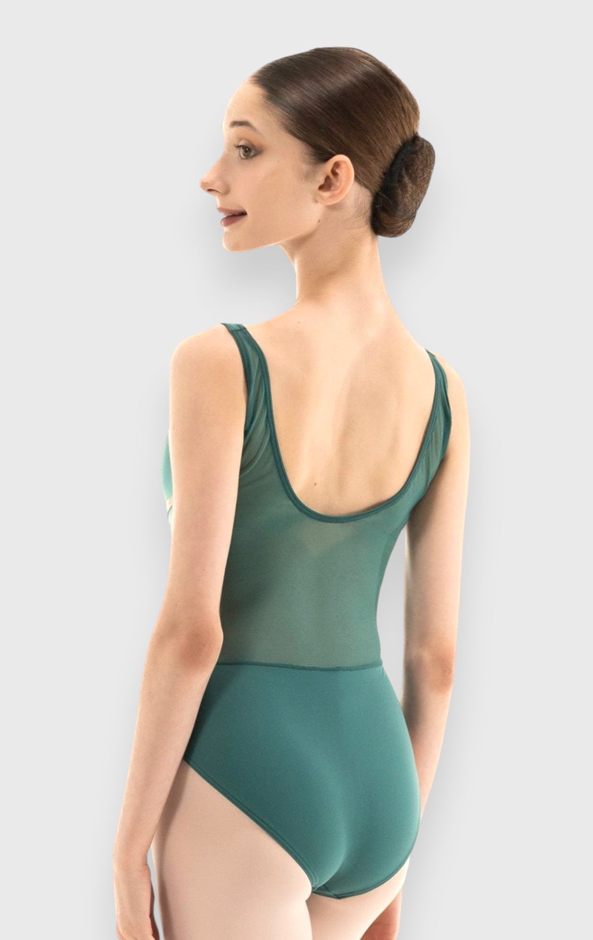 Body TRINITY Grishko – Body con Scollo a Barca, Dettagli in Velluto e Inserti in Mesh