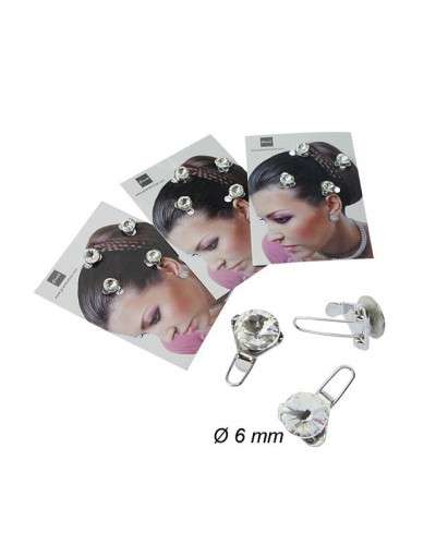 Clips for hair with rhinestones
