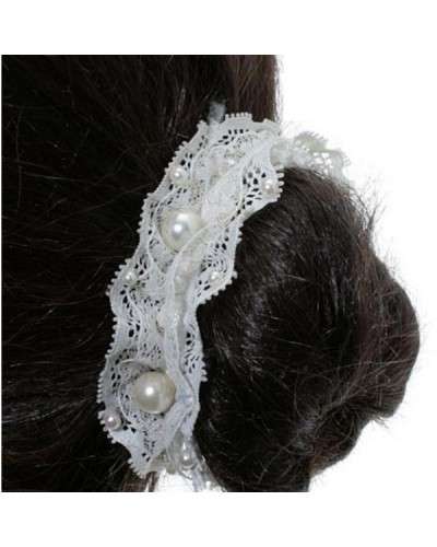 Elástico coprichignon con perlas y cristales B05015