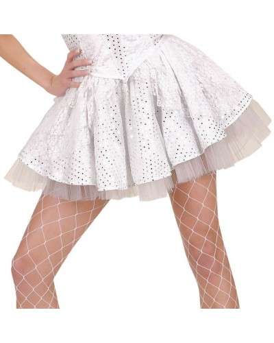 Full skirt with lace and sequins