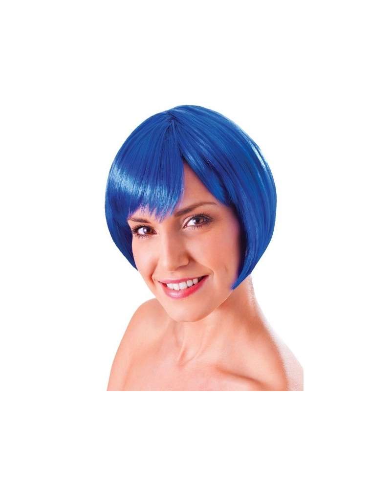 parrucca blu corta