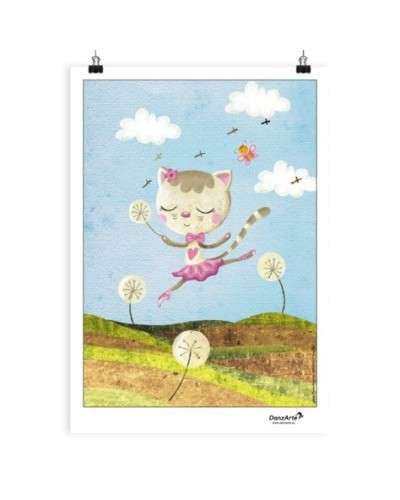 Poster DanzArte 30x42 cm Dancing Cat On Meadow