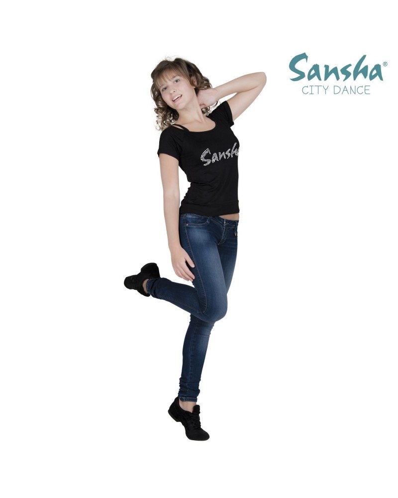 T-shirt logo strass Sansha