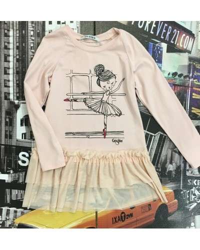 T-shirt con rouche in tulle Grishko DAD-1724