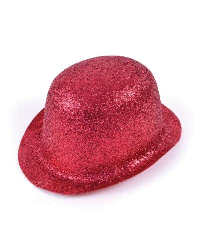 Bowler Glittery Red