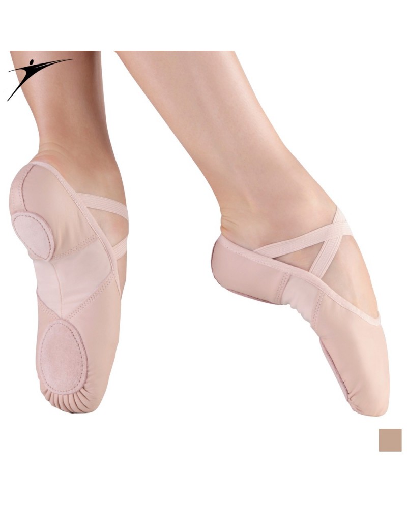 So Dança Split Sole Leather Ballet Slippers BAE11