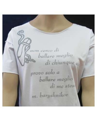T-shirt danza con frase di M. Baryshnikov