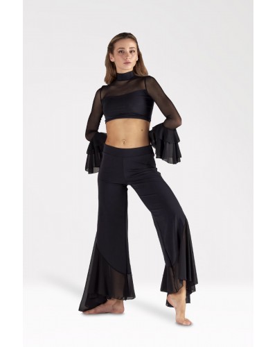 Long Flared Trousers with Rousce M255