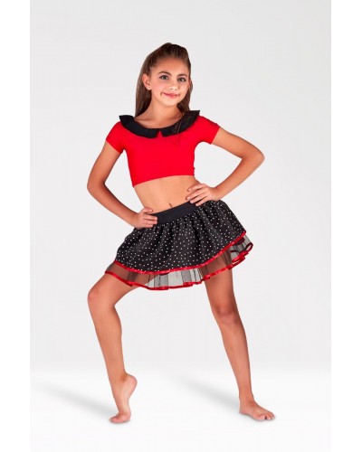 M305 Collared Top with M306 Ruffled Skirt