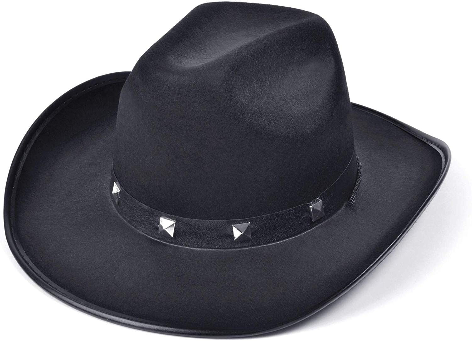 Cappello da cowboy con borchie Nero