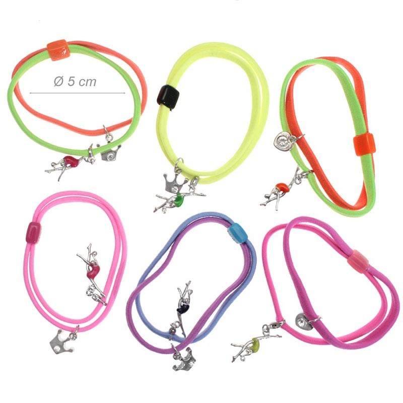 Bracciale elastico con pendenti di ritmica