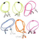 Braccialetto fluo con pendenti danza