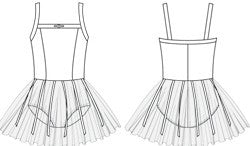 Mini tutù con nastrini M1051 Mirella