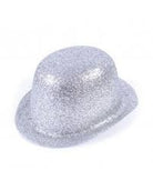 Cappello bombetta in plastica con paillettes per Adulto