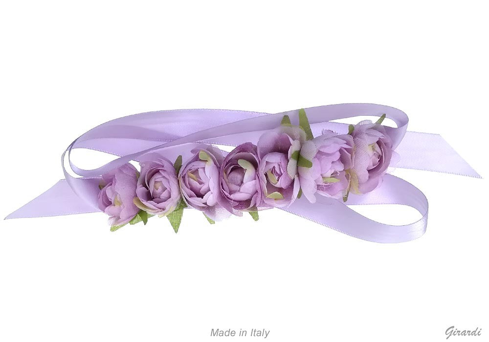 Fascia per chignon con fiori colorati