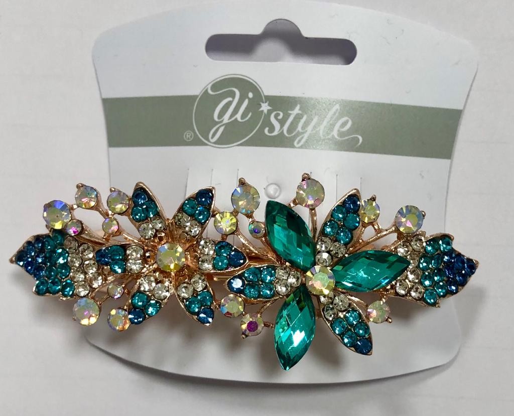 Fermaglio matic con strass colorati
