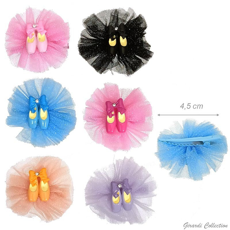 Fermacapelli con tulle e punte danza