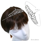 Diadema In Metallo Con Strass Bianchi F250077