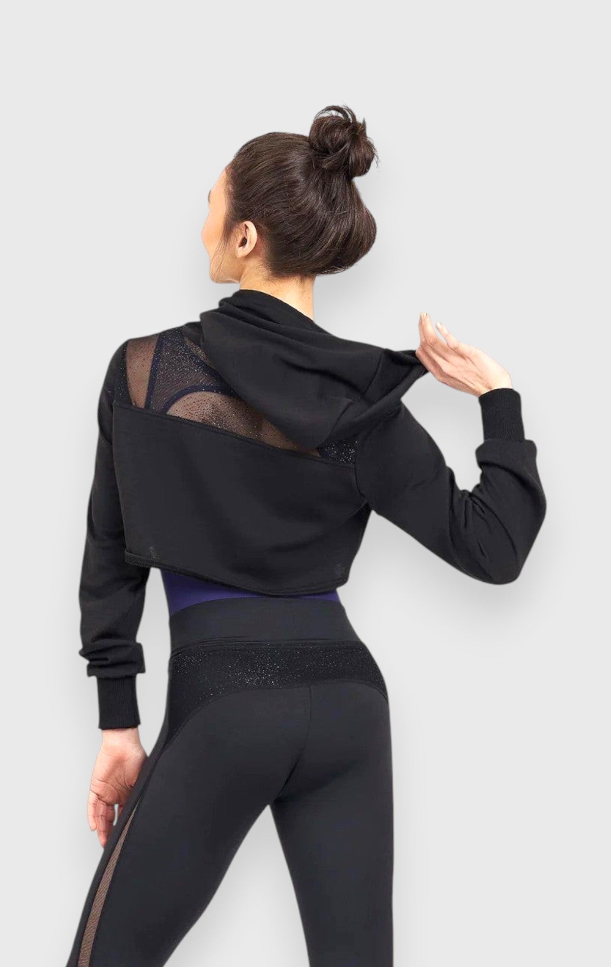Crop top con cappuccio Capezio