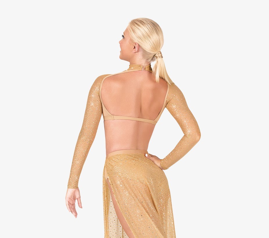 Top maniche lunghe glitter Body Wrappers