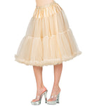 Gonna ampia in tulle color crema