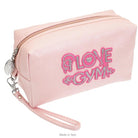 Pochette in tessuto saffian "I LOVE GYM"