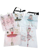 Borsa shopper in cotone con disegni di danza
