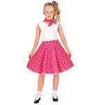 Gonna a ruota a pois da bambina