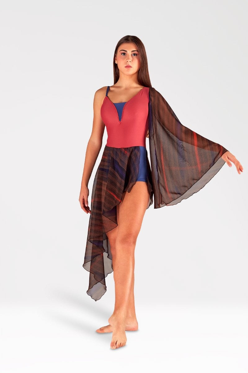 Tuta Short con Manica Drappeggiata M244