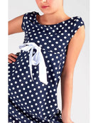 Vestito a pois con fiocco V212