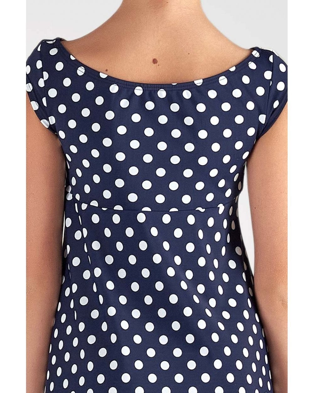 Vestito a pois con fiocco V212