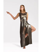 Vestito Lungo con Spacco alla Gonna V198