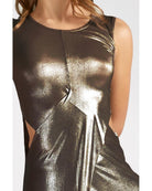 Vestito Lungo con Spacco alla Gonna V198