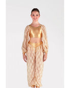 Completo da Odalisca con Top O41 e Pantalone Lungo O42 - Oro