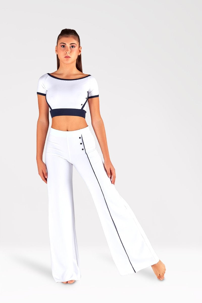 Top con Maniche M288 e Pantaloni Lunghi svasati M289