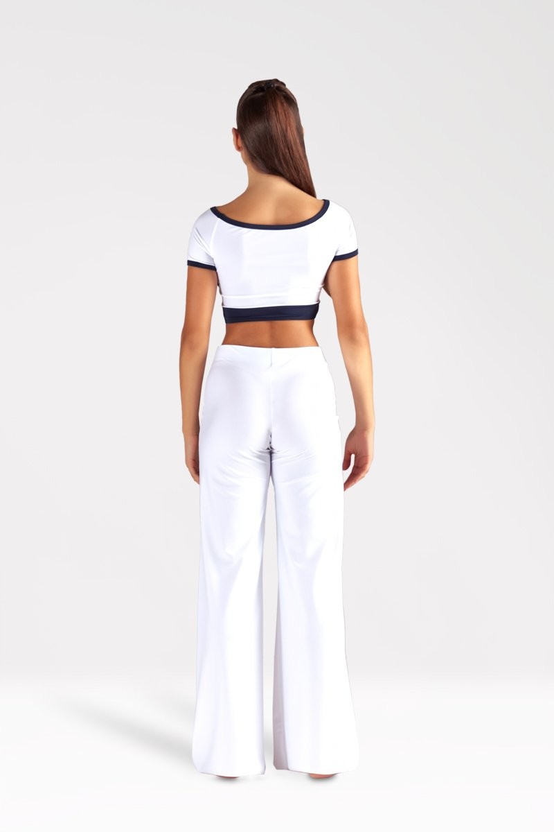 Top con Maniche M288 e Pantaloni Lunghi svasati M289