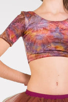 Top con Manica Corta in Velluto W123